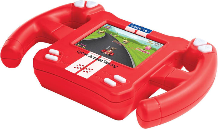 Lexibook, Cyber Arcade Racing, Bewegungsgesteuerte Rennkonsole, 30 Renn-, Action- und Puzzlespiele,