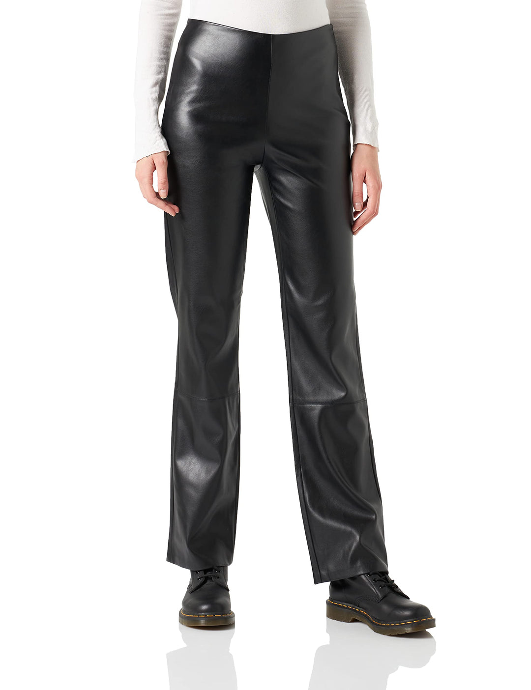Pieces Damen Pcmolla Hw Pants Hose L Schwarz, L Schwarz