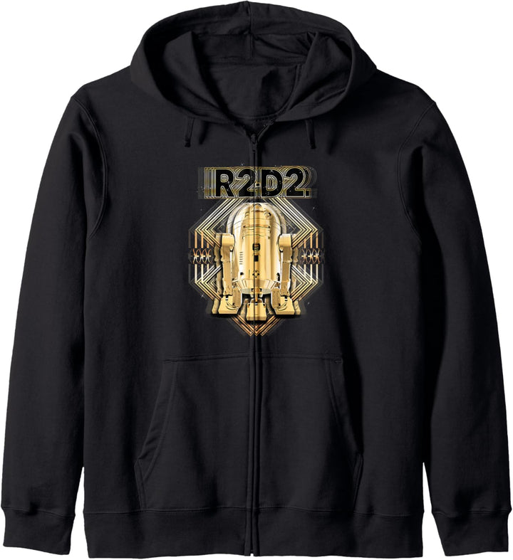 Star Wars Last Jedi R2-D2 Gold Platinum Blur Kapuzenjacke