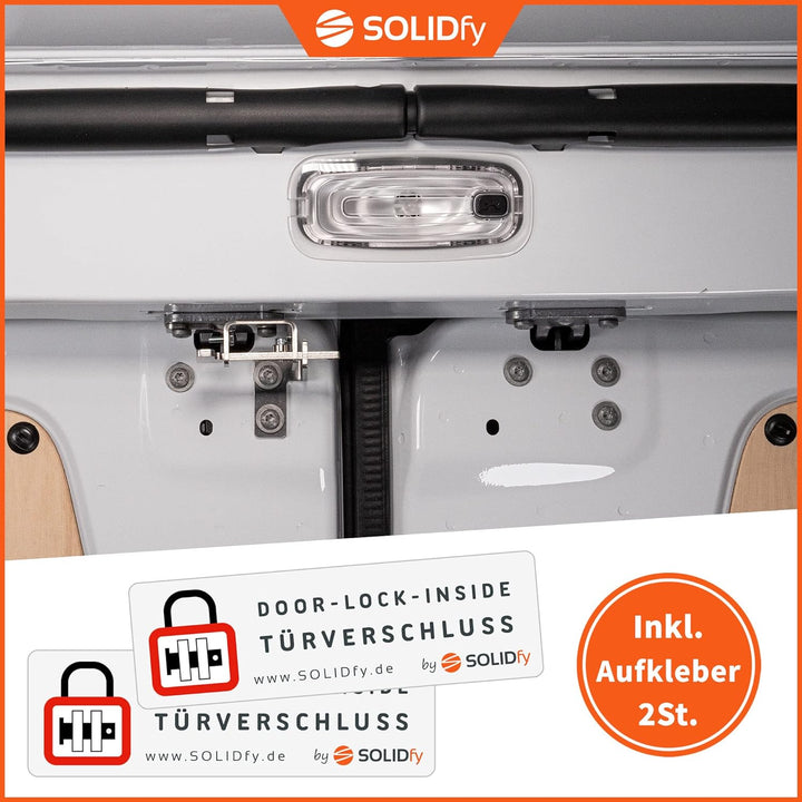 SOLIDfy® - Hecktürverriegelung für Mercedes Sprinter W906 und VW Crafter I Typ 2E | Hecktür Einbruch
