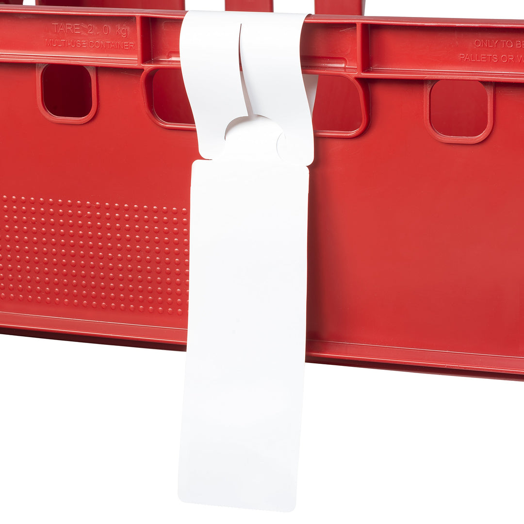 500 Stück Schlaufenetiketten 69 x 381 mm, weiss