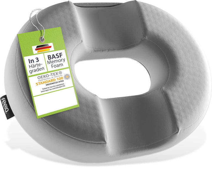 feela.® Orthopädisches Sitzring [3 Härtegrade] – Hämorrhoiden Sitzkissen mit Loch – nach OP &amp; Geburt