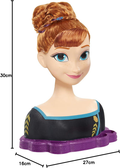 JP Disney Styling Frozen 2 Deluxe Anna Styling Head, FRND7000, Deluxe Anna