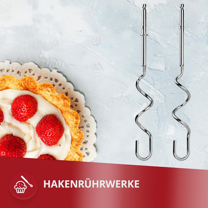 MPM - MMR-19 - Handmixer - Handrührgerät - 750 Watt - mit Schneebesen für Biskuitteig und Knethaken