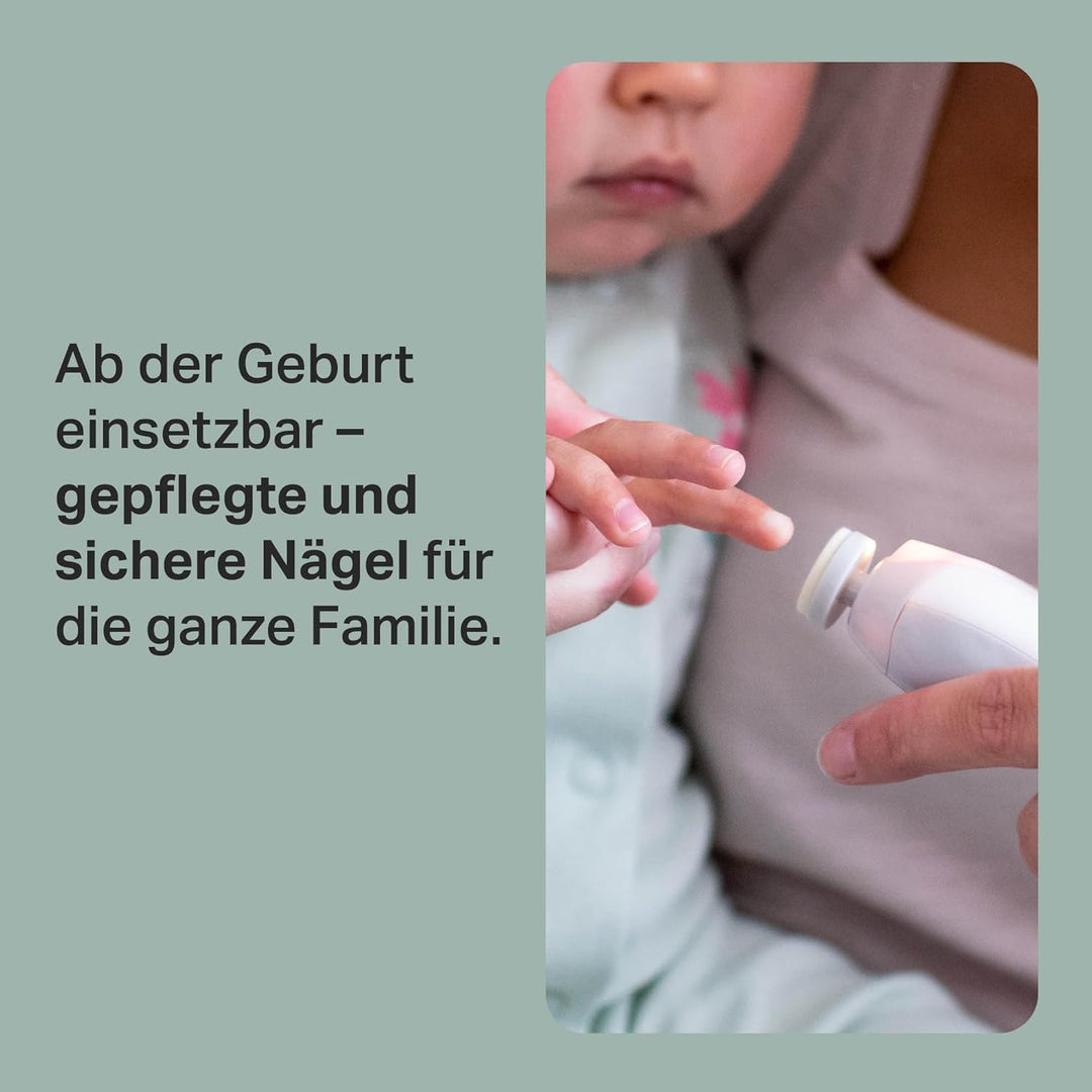 Tommee Tippee Elektrischer Baby-Nagelknipser und Kleinkind-Nagelknipser, Maniküre Set, mit LED-Licht