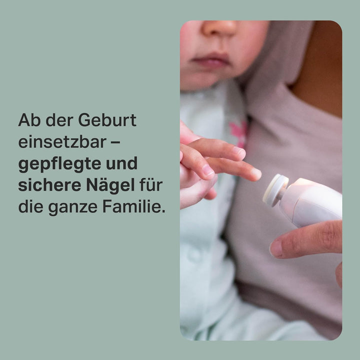 Tommee Tippee Elektrischer Baby-Nagelknipser und Kleinkind-Nagelknipser, Maniküre Set, mit LED-Licht