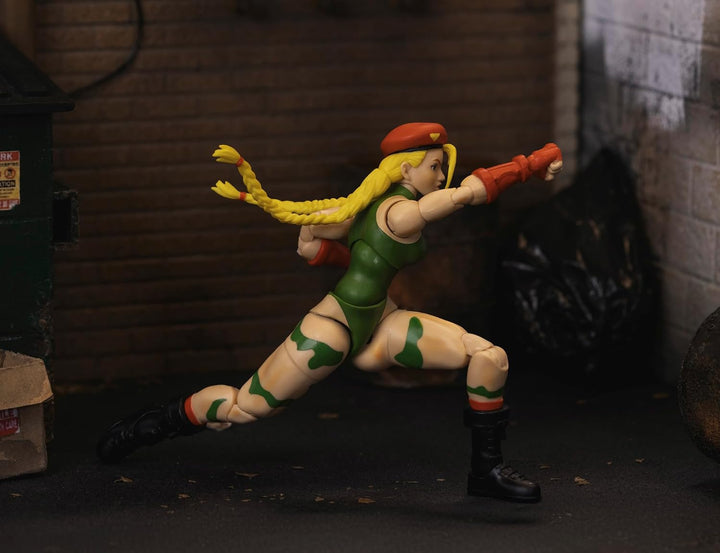 Jada Toys Street Fighter Cammy (15 cm) - Bewegliche Actionfigur mit alternativem Kopf &amp; Händen - Sa