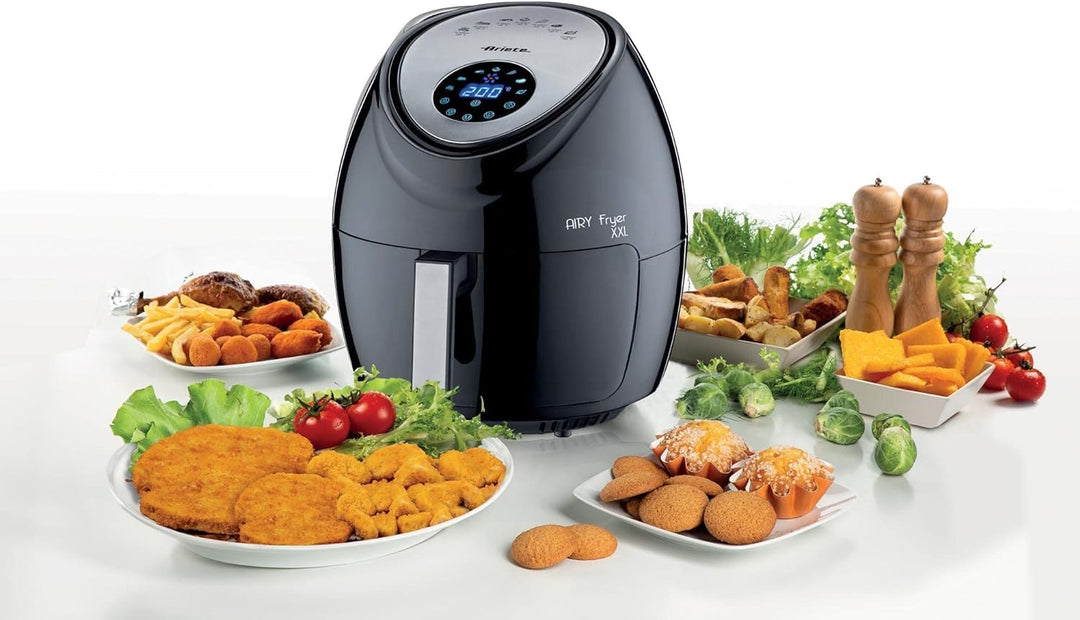 Ariete Airy Fryer XXL 4618, Heissluftfritteuse 5,5 Liter, 60-Minuten-Timer, LCD- und Touchscreen mit