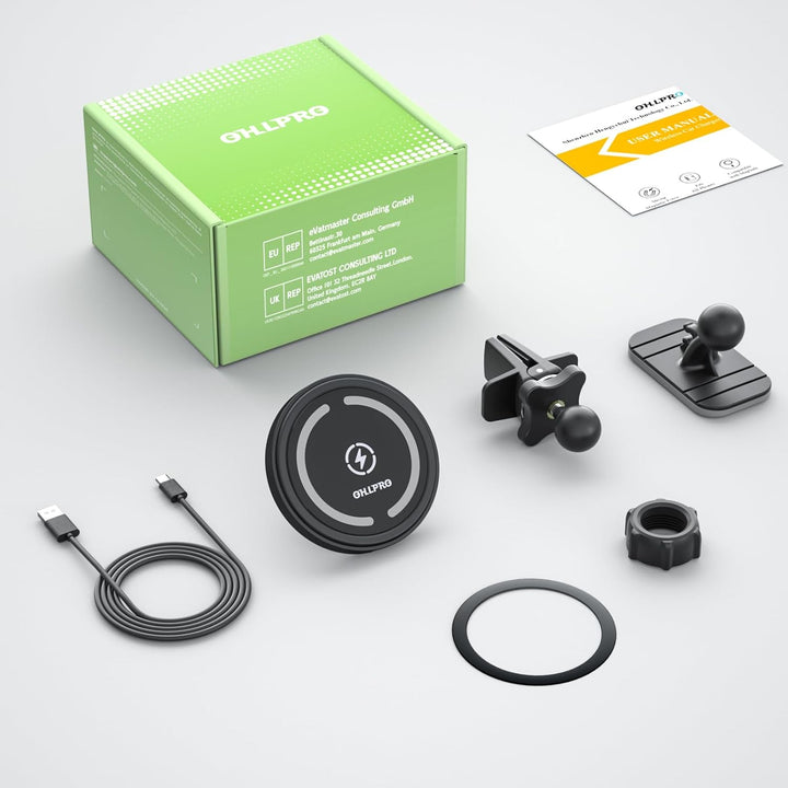 Magnetische kabellose Kfz Ladegeräthalterung, Kompatibel mit MagSafe Autohalterung und iPhone 14/14