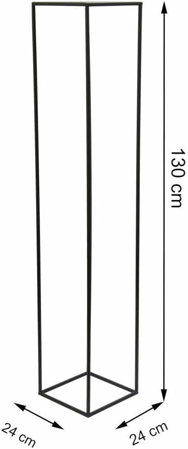 HowHomely Blumenständer Metall Schwarz 130 cm Hoch - Solider und Robuster Blumenhocker Metall - Pfla