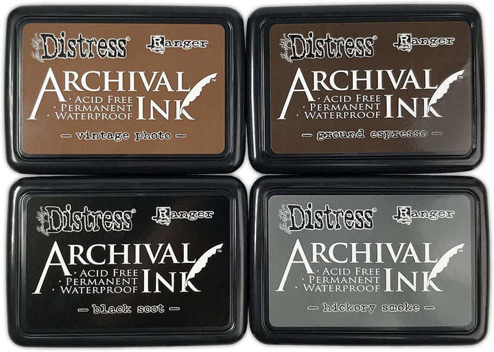 Tim Holtz Distress Archival Ink Pad Stack-Basics -MPK77947, Basics