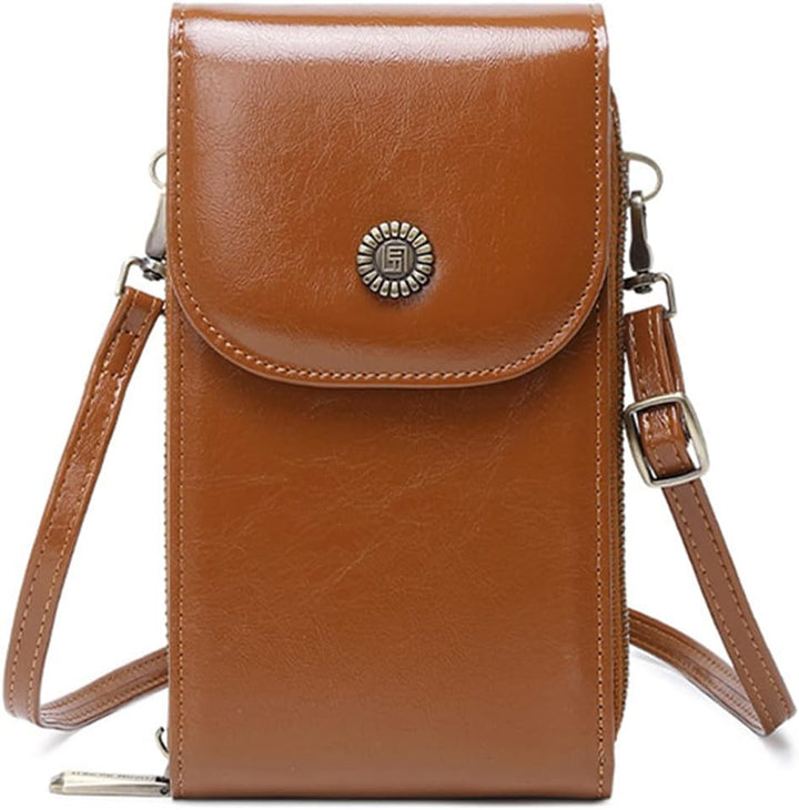 PORRASSO Handy Umhängetasche Damen Mode Handytasche mit RFID Schutz Mädchen Schultertasche PU Wasser