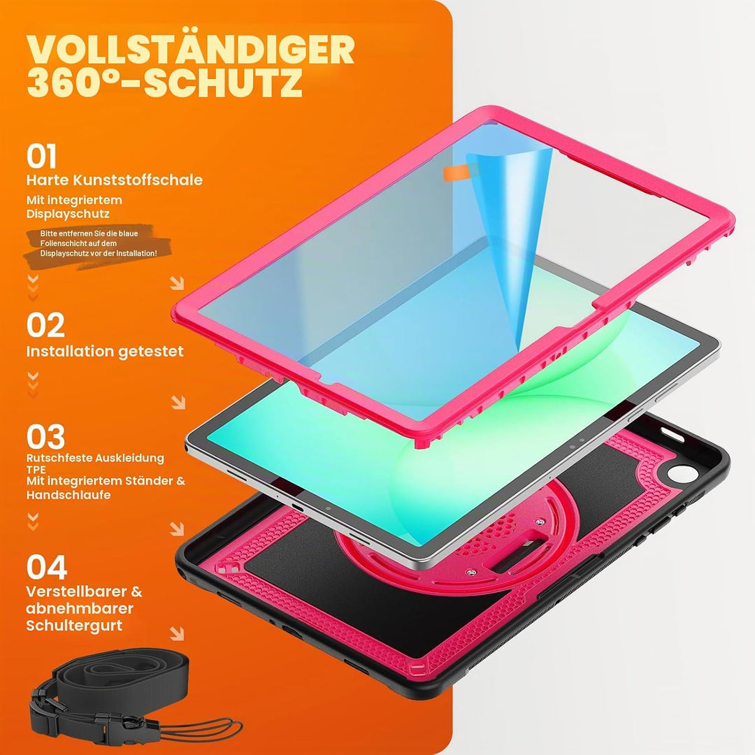 SEYMAC stock Hülle für Samsung Galaxy Tab A11+ Plus/A9+ Plus 11 Zoll 2025/2023, Stossfeste Hülle mit