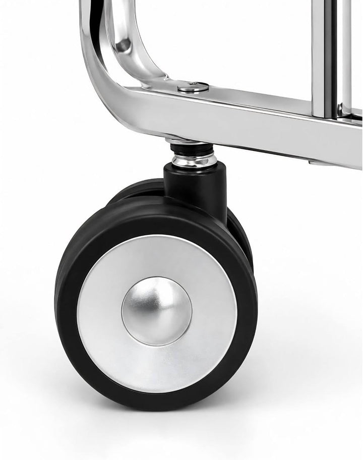 DON HIERRO - Servierwagen Bauhaus 2 Tabletts mit verchromtem Rahmen-Schwarz one size Schwarz, one si