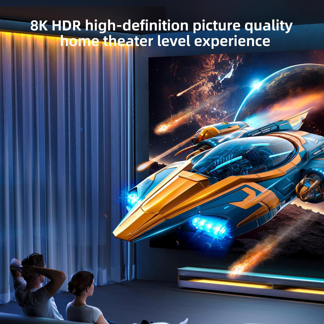 4K@144Hz HDMI 2.1 auf DisplayPort 1.4 Kabeladapter (1,8 m), 4K120Hz/8K unidirektionales aktives HDMI
