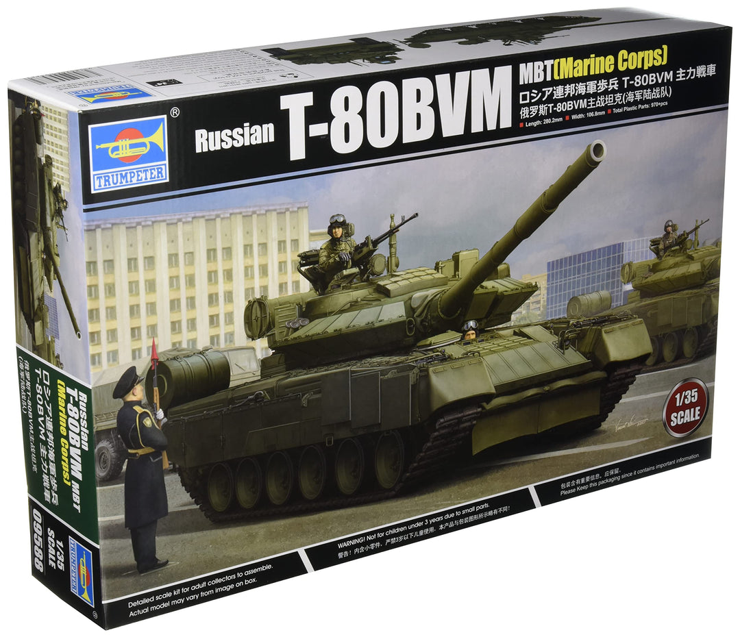 Trumpeter 09588 - Russian T-80Bvm MBT Marine Corps - massstab 1/35 - Modellbausatz