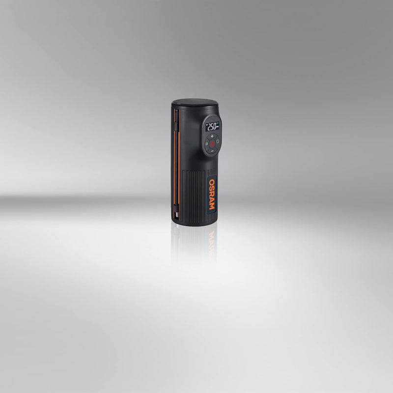 OSRAM TYREinflate COMPACT, Akku Luftpumpe, tragbarer elektrischer Mini Luftkompressor mit LED Licht,