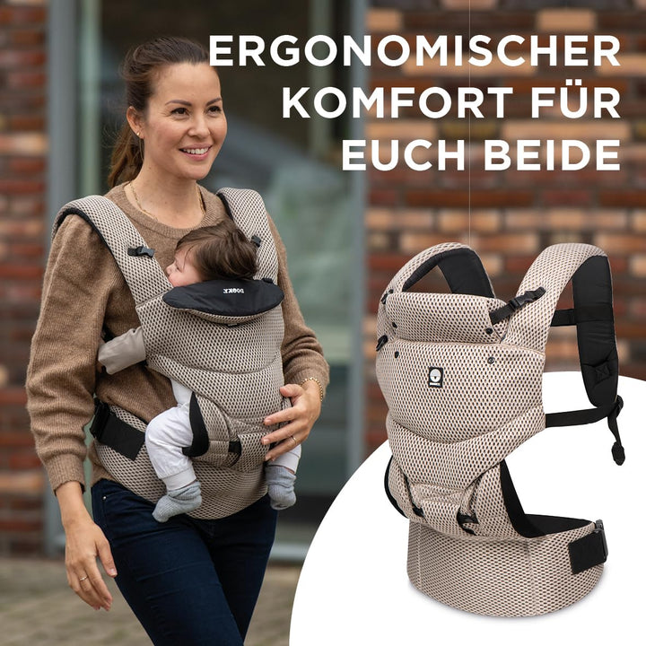 Dooky Carrier Urban Comfort, Babytrage Neugeborene ab Geburt, Ergonomische Babytrage 0-3 Jahre, 3.5-