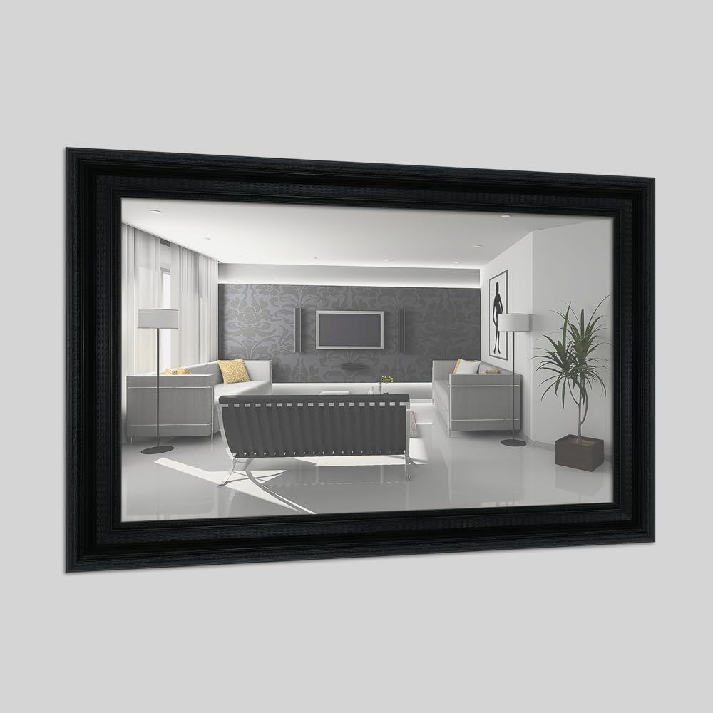 WANDStyle Spiegel Barock und Antik Stil I Aussenmass ca. 41x41 cm I Farbe Schwarz I schwarzer Wandsp