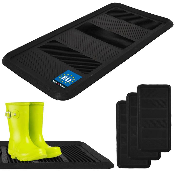 KOTARBAU® 3er Set Schuhabtropfschale - 40 x 80 cm - Abtropfmatte für Schuhe - Schuhablage für Herbst