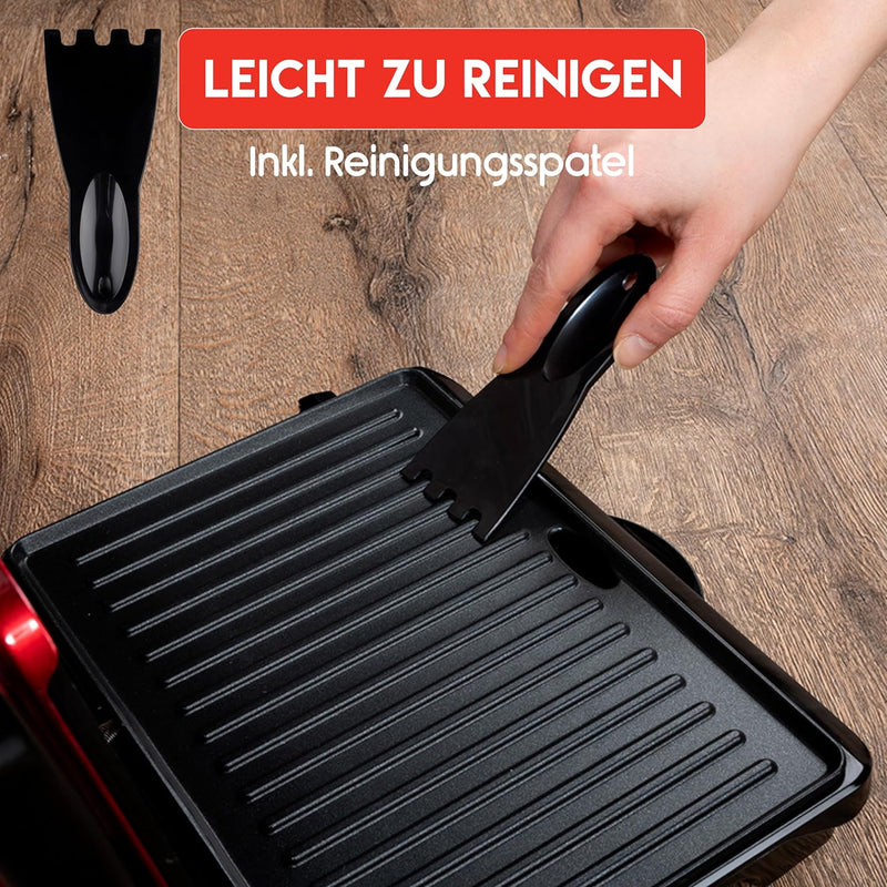 alpina Kontaktgrill - Optigrill 230V/1000W - Sandwich Maker - Panini Grill - Multigrill für Gemüse,