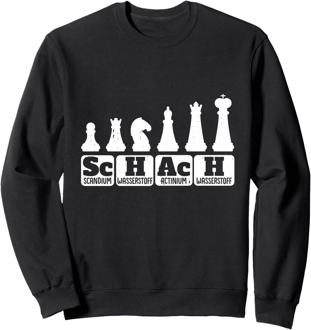 Schach Periodensystem Nerd Lustiges Geschenk Schachspieler Sweatshirt