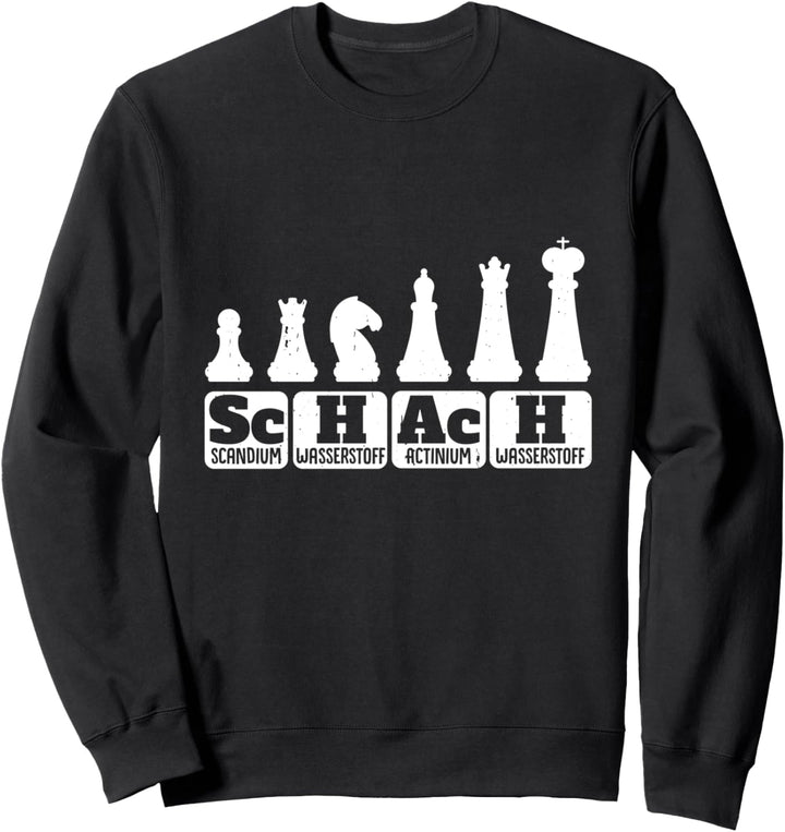 Schach Periodensystem Nerd Lustiges Geschenk Schachspieler Sweatshirt