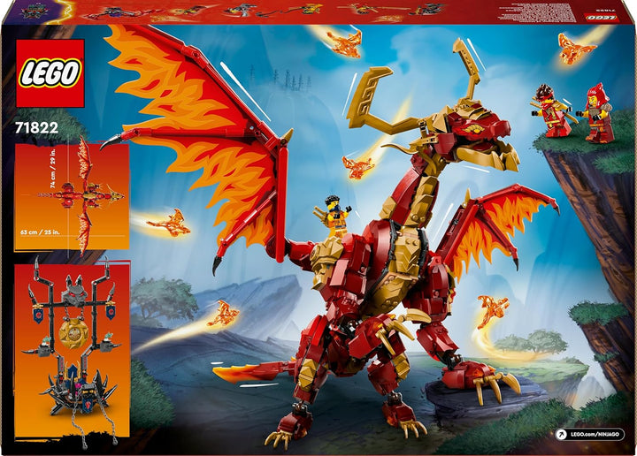 Lego NINJAGO Quelldrache der Bewegung, Abenteuer-Spielzeug für Kinder, Ninja-Spielset mit 6 Minifigu