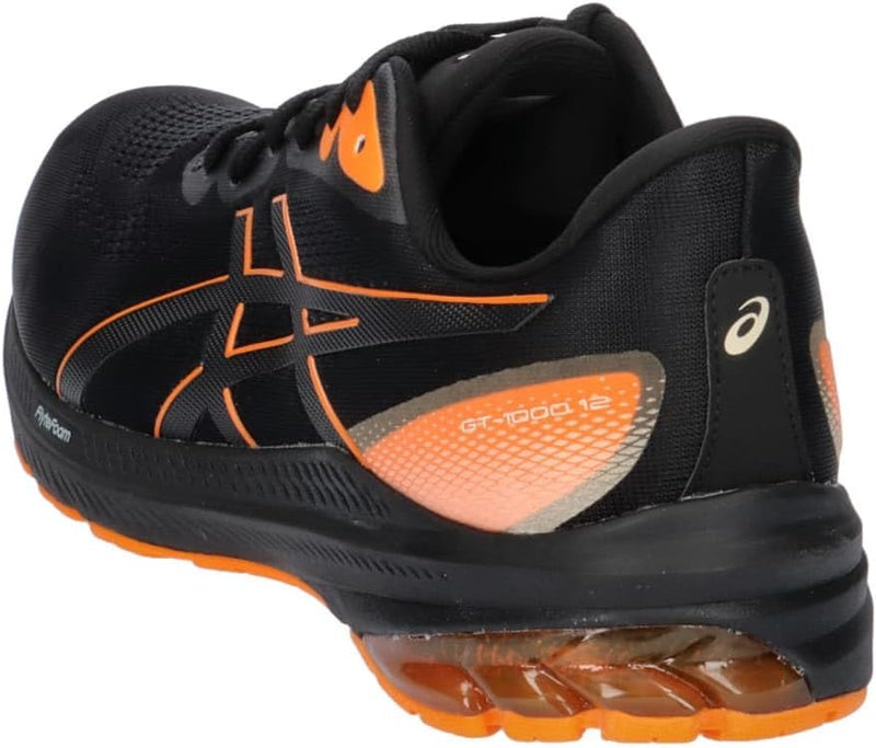 ASICS GT 1000 12 GTX Mann Laufschuhe Schwarz Orange, 45 EU