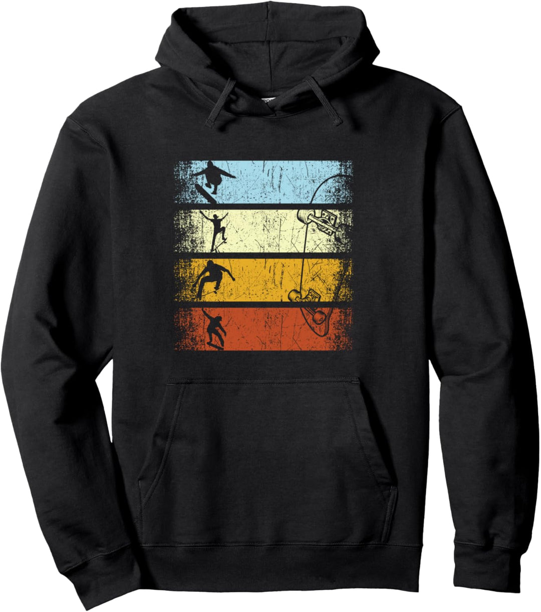 Vintage Skateboard Retro Skater Skateboarder Geschenk Pullover Hoodie