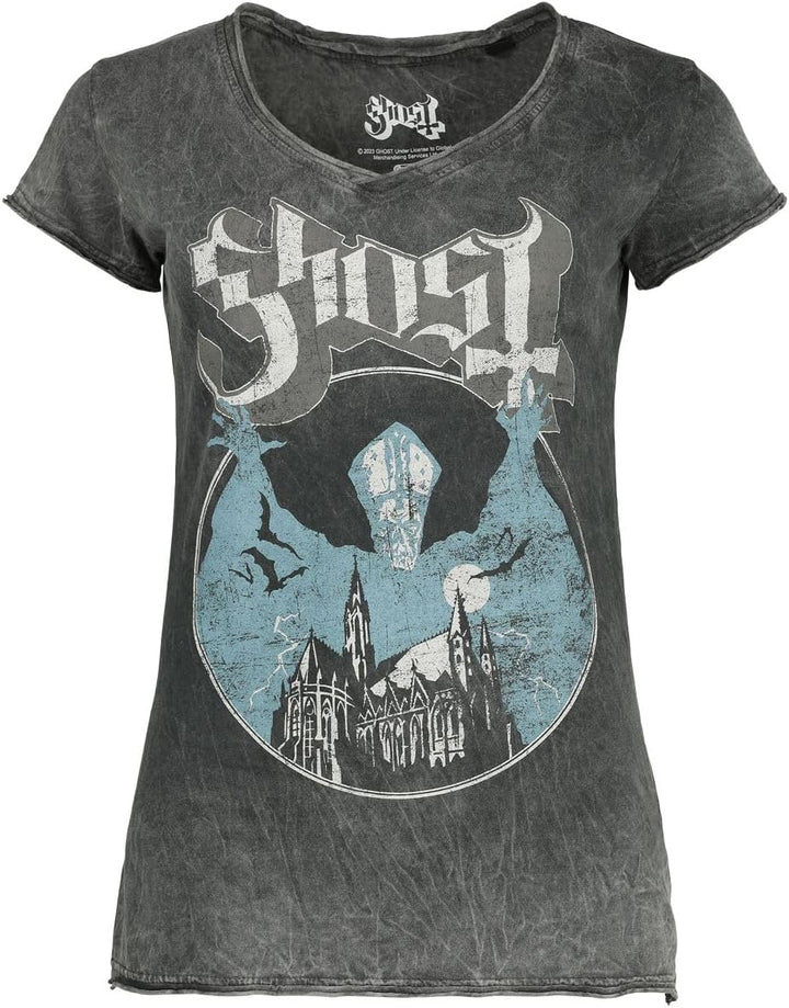 Ghost Opus Frauen T-Shirt grau Band-Merch, Bands S Grau, S Grau