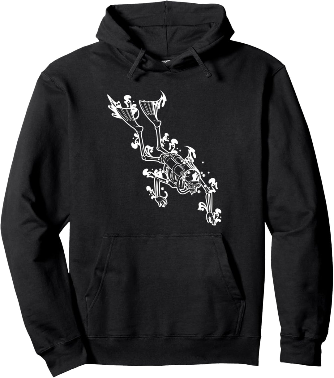 Skelett Tauchen Tauchsport Taucher Pullover Hoodie