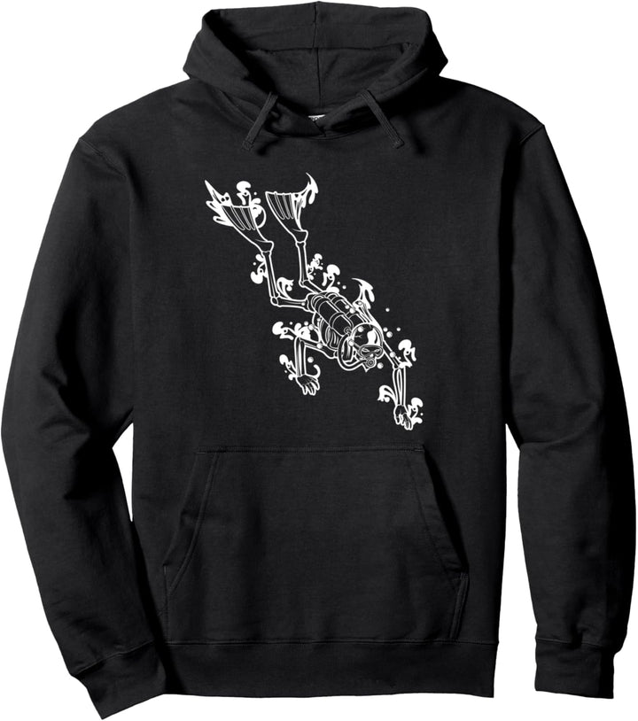 Skelett Tauchen Tauchsport Taucher Pullover Hoodie