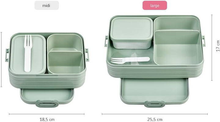 Mepal - Bento Lunchbox Take A Break Large - Brotdose mit Bento-Box - Meal Prep Box für Sandwiches, K
