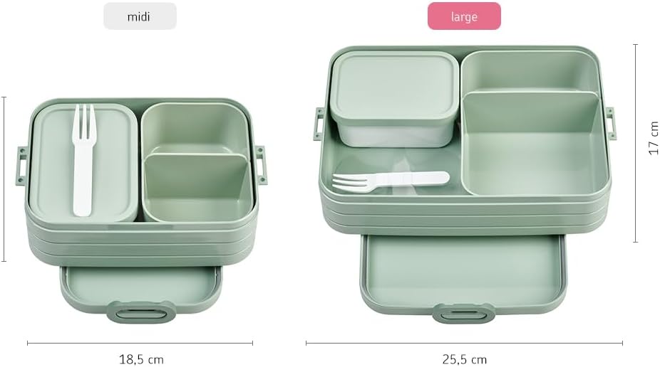 Mepal Bento Brotdose Large Take A Break - Brotdose mit Bento Box - Für 2 Sandwiches oder 4 Brotschei