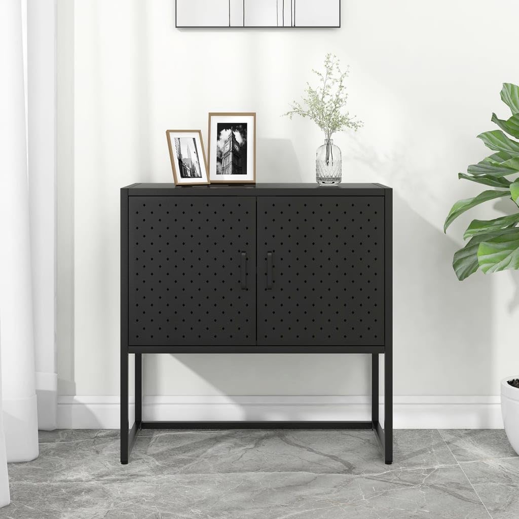 vidaXL Sideboard 2 Türen Kommode Anrichte Beistellschrank Schrank Mehrzweckschrank Standschrank Stah