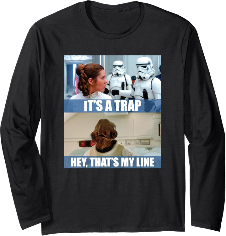 Star Wars Princess Leia and Admiral Ackbar Funny Meme Langarmshirt