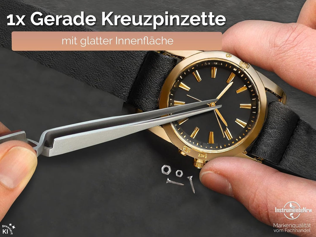 Klemmpinzetten Set Kreuzpinzette Lötpinzette Technische Pinzette Gerade Abgewinkelt Gebogen glatte S