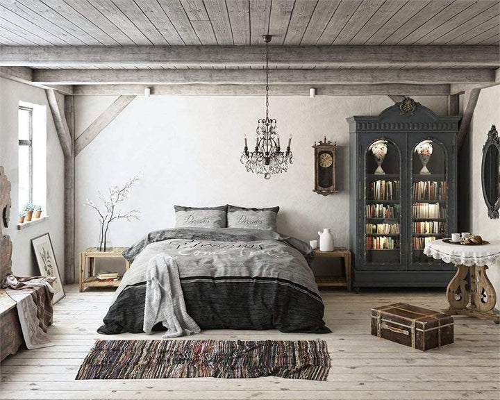 Sleeptime Bettwäsche 4teilig 100% Baumwolle True Dreams, 135cm x 200cm, Reissverschluss, Mit 2 Kisse
