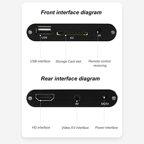ciciglow HD Video Player, 4K, Streaming Media Player, Unterstützt PPT, PDF, Eingebauter 4G Speicher,