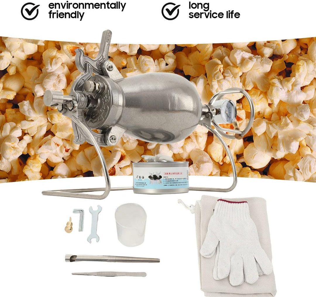 Hand-Popcornmaschine, Chinesischer Traditioneller Popcorn-Maker | 720ML Grosses Volumen, Mini-Popcor