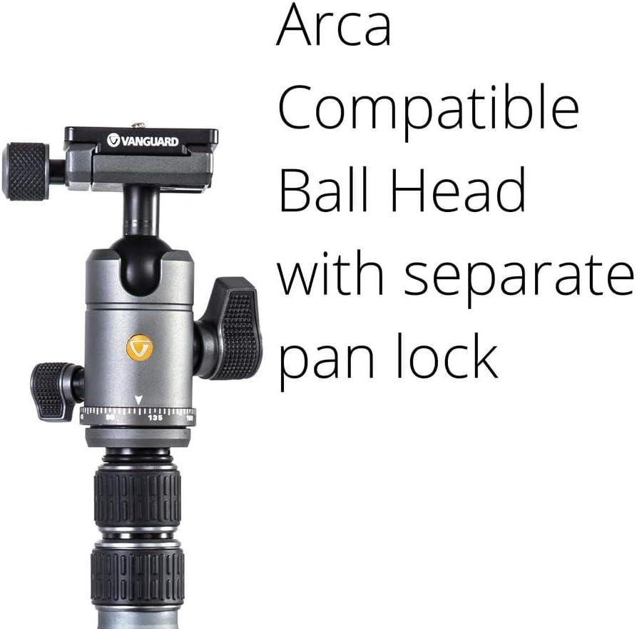 Vanguard VEO 3GO 265HCB - Reisestativ aus Carbon, Silber - schwarz Tripod, Tripod