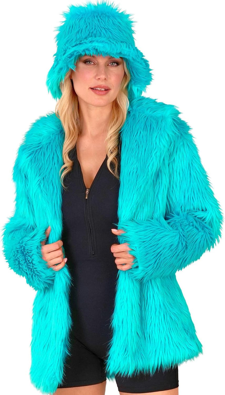 W WIDMANN MILANO Party Fashion - Kunstfell-Jacke für Damen und Herren, Plüschjacke, Kostüm, Party Ou
