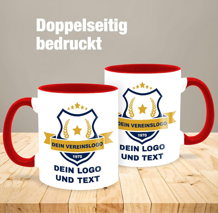 Tasse Tassen 325ml - Foto Bild - Vereinslogo Geschenk Verein mit eigenem Logo und Text selbst gestal