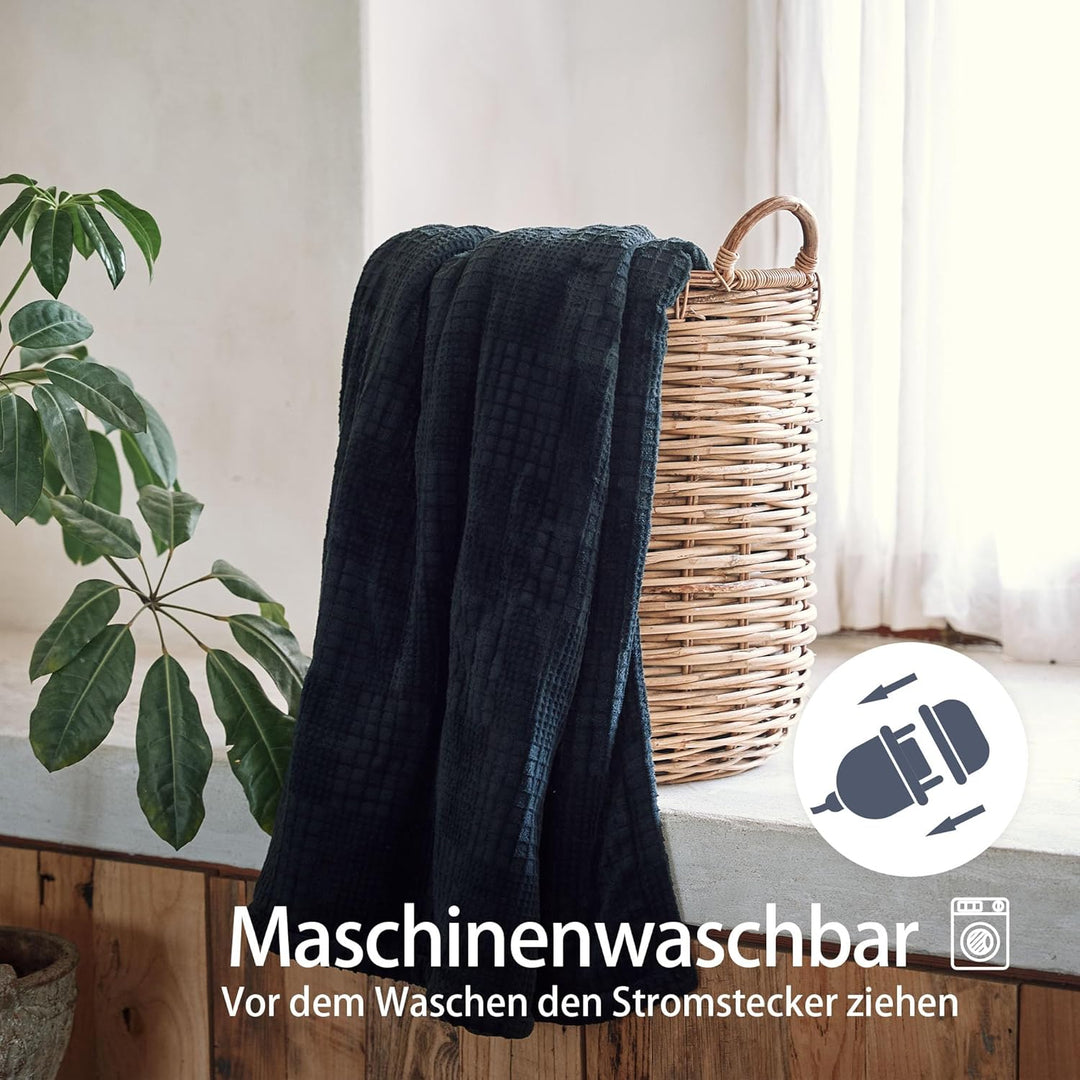 Texciting heizdecke 130X180 cm-Wärmedecke heizdecke mit 9 Heizstufen-10 Stunden Auto Off CE Zertifiz