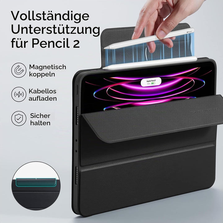 ESR Hybrid Hülle für iPad Pro 12.9 Hülle (2022/2021), iPad Pro 12.9 Case mit Pencil Halter, 12,9 Zol