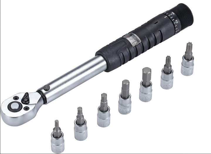 BBB Unisex Drehmomentschlüssel Torqueset Btl-73 Werkzeug, Mehrfarbig (Schwarz-Silber), 2-14 Nm EU Si
