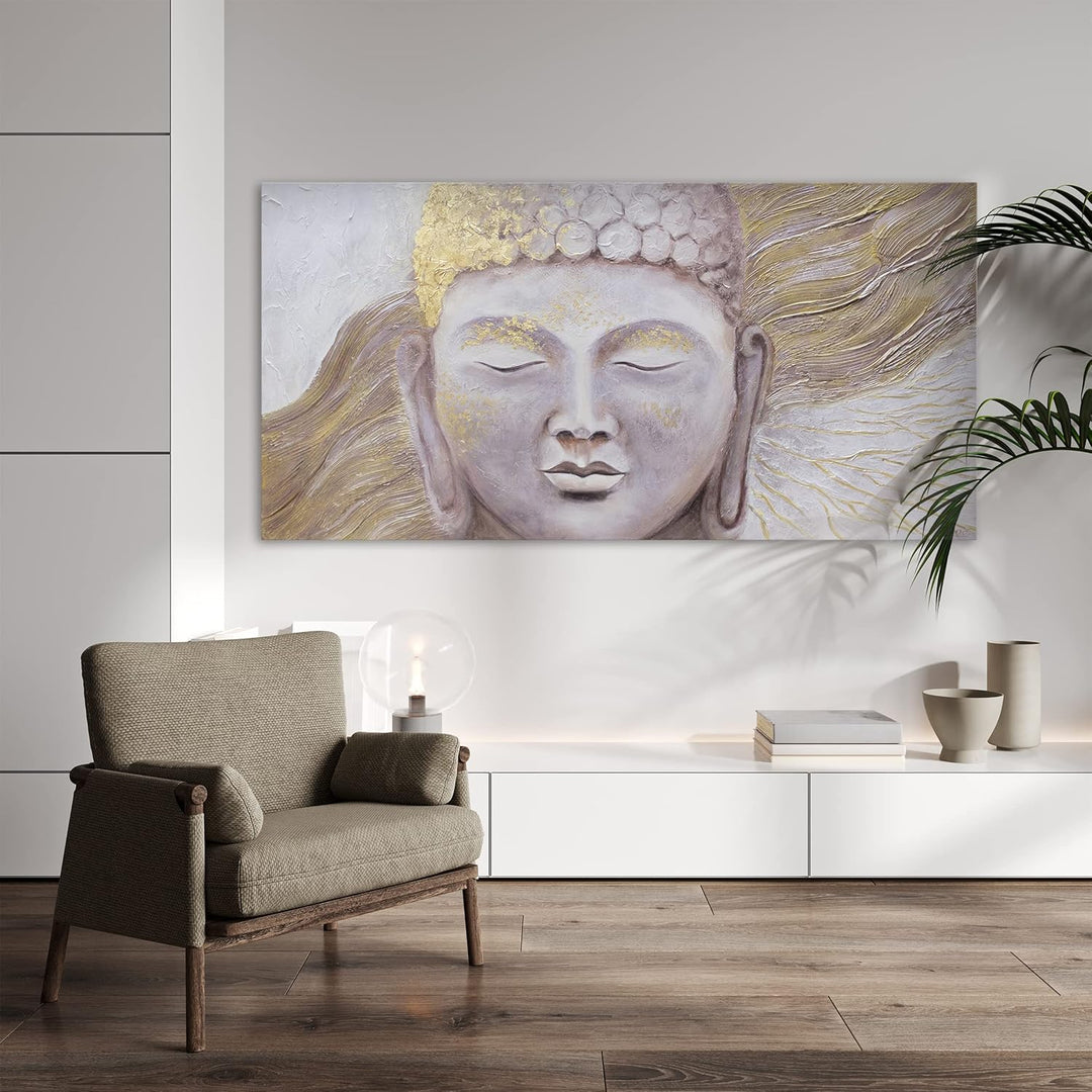 YS-Art Abstrakt Stil Acryl Gemälde auf Leinwand Erleuchtung handgemalt Wandbilder Wohnzimmer modern