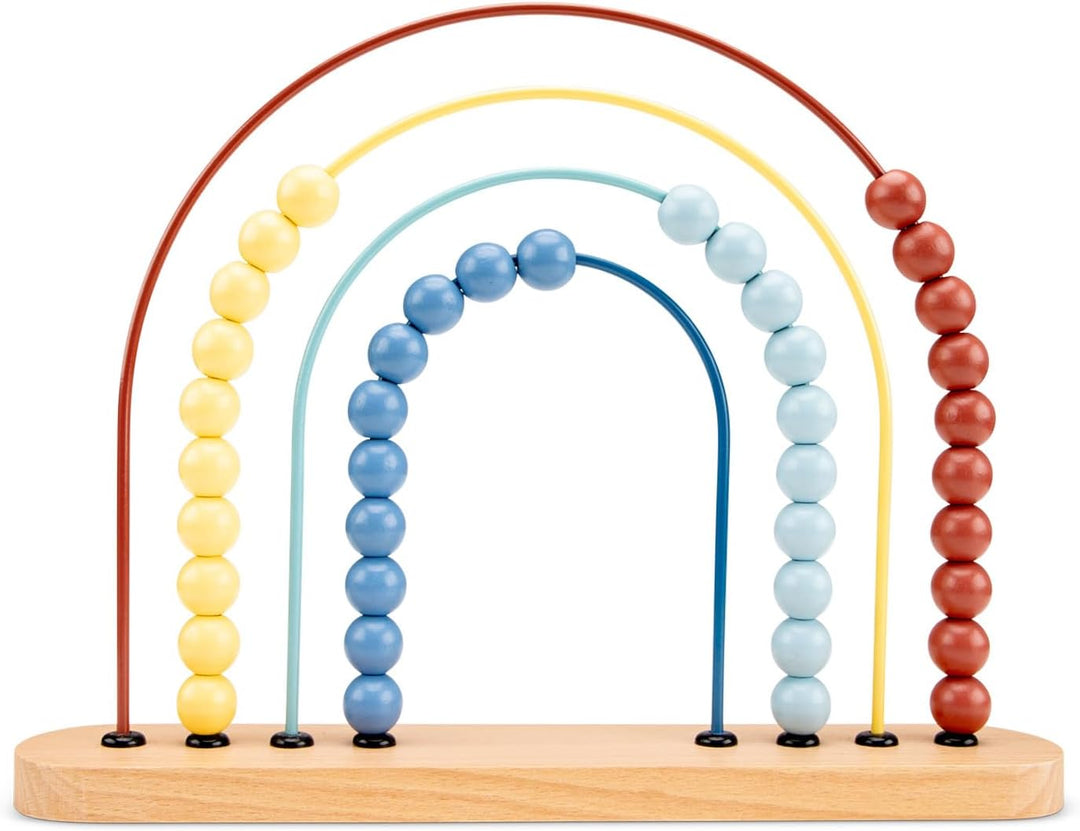 Woet® Holz Abakus Kinder, Regenbogen Zählrahmen, Montessori Rechnen Lernen, Vorschule Zahlenverständ