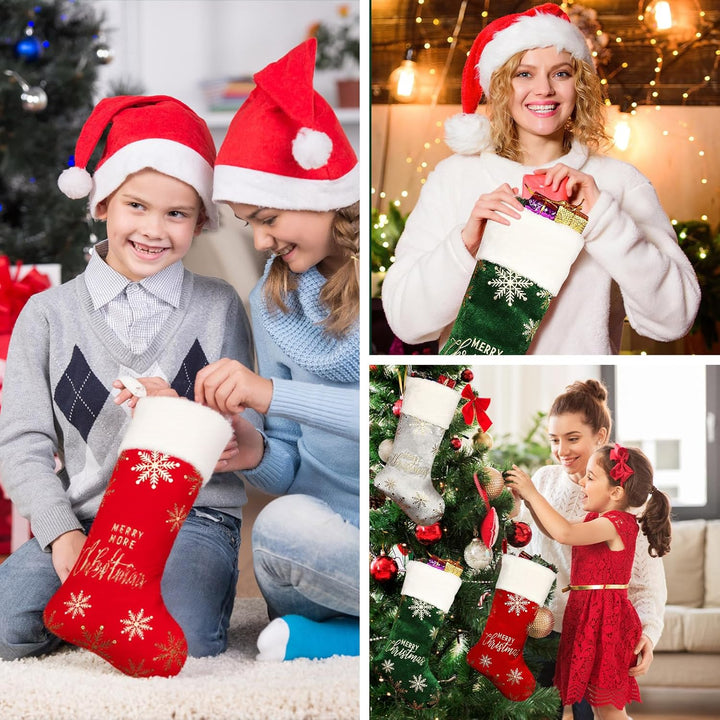 3 Stück Personalisiert Nikolausstrumpf, Gestrickt Weihnachtsstrumpf, Befüllen nikolausstiefel, Kinde